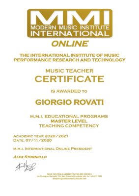 Lezioni di Chitarra MMI On-Line e/o a Scuola di Musica a Padova e provincia.