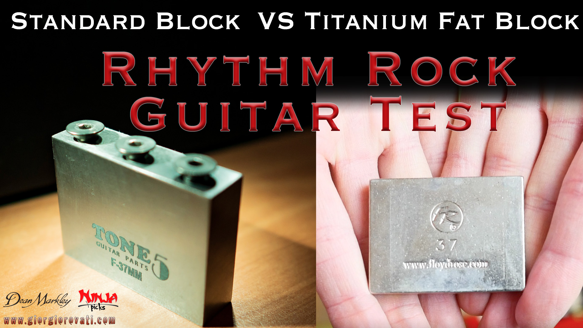 Titanium Block VS standard EVH Floyd Rose Block - Rhythm Rock Metal Guitar Test - Giorgio Rovati